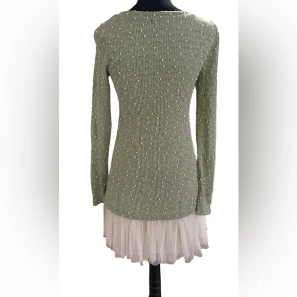 Anthropologie sage green mini dress Size Small - Picture 2 of 10